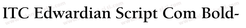 ITC Edwardian Script Com Bold字体转换